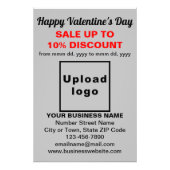 Zakelijke Valentijn Verkoop op Grijs Fotopapier Foto Afdruk (Voorkant)