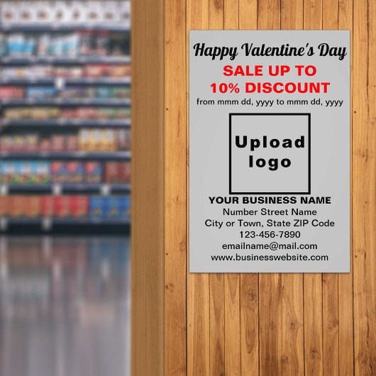 Zakelijke Valentijn Verkoop op Grijs Fotopapier Foto Afdruk