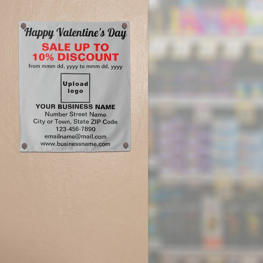 Zakelijke Valentijn Verkoop op Grijs Tapestry Wandkleed