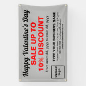 Zakelijke Valentijn Verkoop op Grijze Rechthoek Ba Spandoek (Verticaal)
