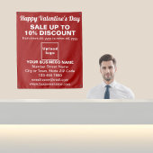 Zakelijke Valentijn Verkoop op Rode Wandtapijt Wandkleed