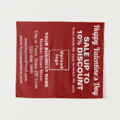 Zakelijke Valentijn Verkoop op Rode Wandtapijt Wandkleed (Voorkant (horizontaal))