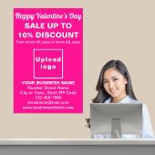 Zakelijke Valentijn Verkoop op Roze Poster