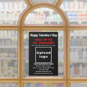 Zakelijke Valentijnsactie op Zwarte Ruitstickers Raamsticker