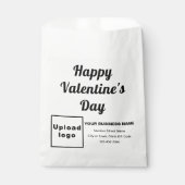 Zakelijke Valentijnsgroet op Witte Papieren Zak Bedankzakje (Voorkant)