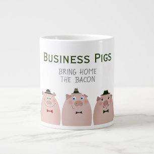 Zakelijke varkens brengen de bacon thuis Funny Mem Grote Koffiekop