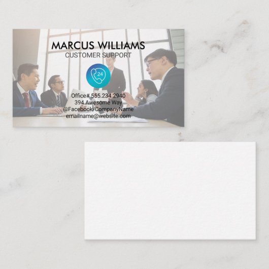 Zakelijke vergadering | Bedrijfsleven Visitekaartje (Voorkant / Achterkant)