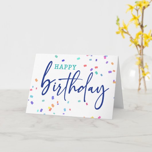 Zakelijke verjaardag van ons allemaal kleurrijke C Kaart (Gele Bloem)