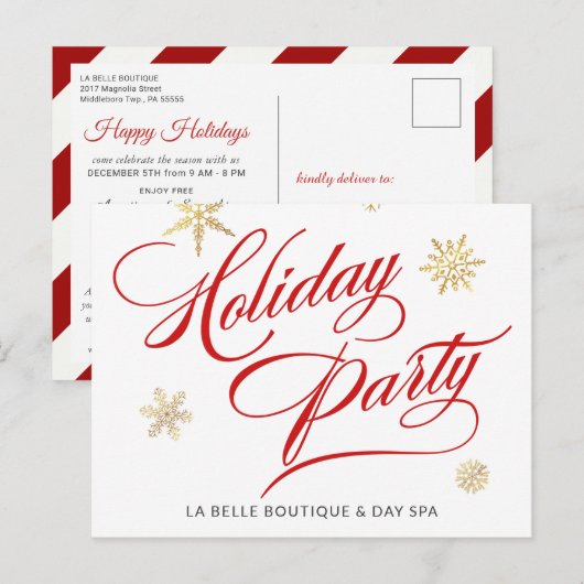 Zakelijke verkoop Vakantie Feest Corporate Promoti Briefkaart (Voorkant / Achterkant)