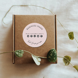 Zakelijke Verpakking Bedankt Product Social Media  Ronde Sticker