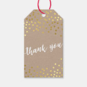 ZAKELIJKE VERPAKKING LABEL gouden confetti spots k Cadeaulabel (Voorkant)