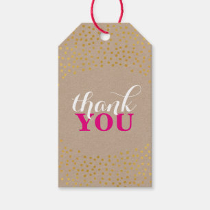 ZAKELIJKE VERPAKKING rustieke gouden confetti spot Cadeaulabel