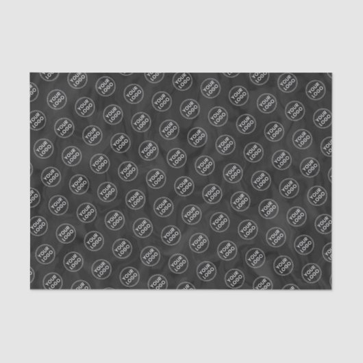 Zakelijke verpakking van donkergemarmerd logo-tiss tissuepapier (Voorkant)