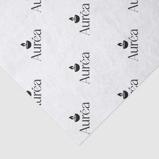 Zakelijke verpakking van het merk Logo Tissuepapier (Detail)