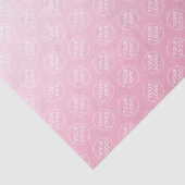 Zakelijke verpakking van lichtroze gradiënt logo tissuepapier (Detail)