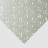 Zakelijke verpakking van logo met groene gradiënt tissuepapier (Detail)