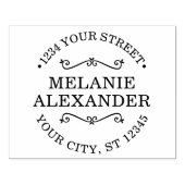 Zakelijke Verpakkingsnaam Retouradres Monogram Rubberstempel (Afrduk)