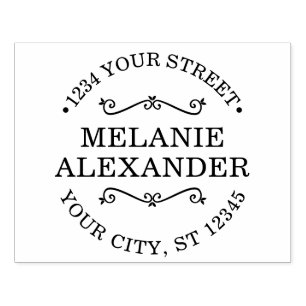 Zakelijke Verpakkingsnaam Retouradres Monogram Rubberstempel