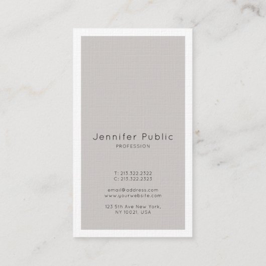 Zakelijke VIP Salon Director Stylish Luxury Visitekaartje (Achterkant)