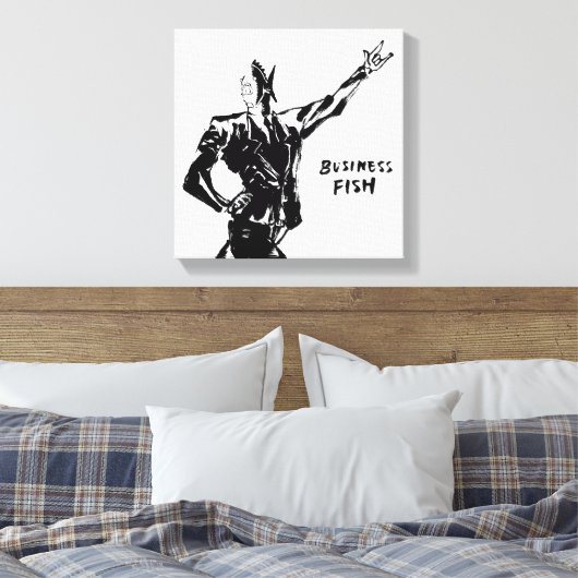 Zakelijke visinkt schilderij (versie ZEN) Canvas Afdruk (Insitu (Slaapkamer))