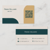 Zakelijke Visitekaart met QR-code in Moderne Stijl Visitekaartje (Voorkant / Achterkant)