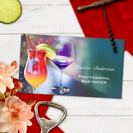 Zakelijke visitekaart voor professionele barkeeper visitekaartje