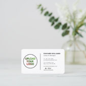 Zakelijke Visitekaartje met Eigen Logo – QR-code v (Staand voorkant)