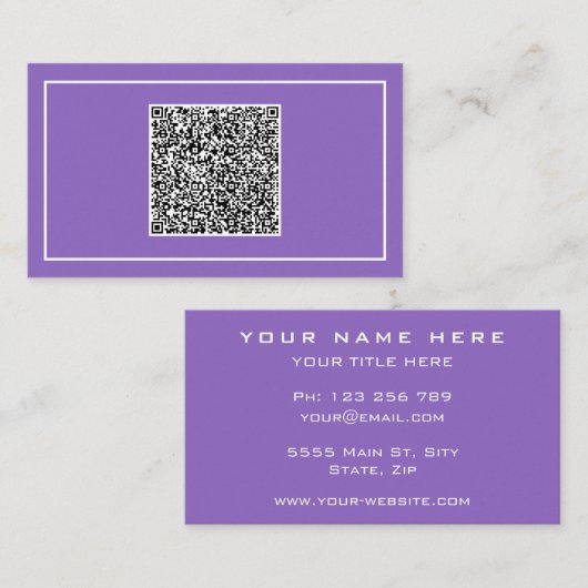 Zakelijke Visitekaartje met QR-code Scan Info (Voorkant / Achterkant)