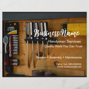 Zakelijke Visitekaartjes Sjabloon voor Handyman Flyer