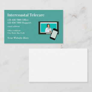 Zakelijke Visitekaartjes Telehealth Thema