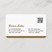 Zakelijke Visitekaartjes Template met QR Code | DP (Achterkant)