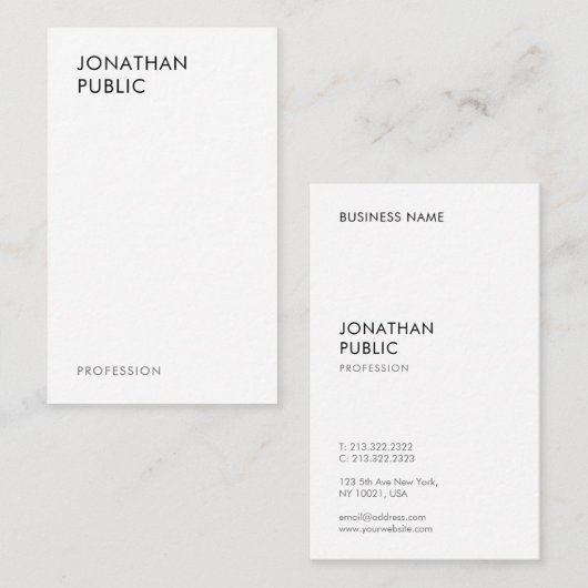 Zakelijke visitekaartjes Trendy Modern Elegant Pro (Voorkant / Achterkant)