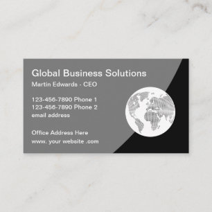 Zakelijke Visitekaartjes voor Global Business Serv