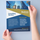 Zakelijke Vluchteling Sjabloon voor Bedrijfsadvies Flyer (Hand)
