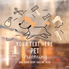 Zakelijke voorkant van Power Grooming Tools person Raamsticker