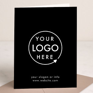 Zakelijke Vouwkaart   Logo Zwart 5x7 Groetkaart Kaart