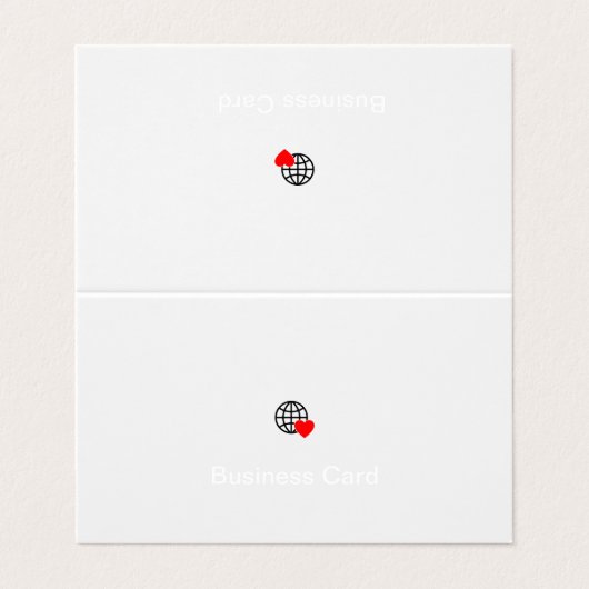 Zakelijke vouwkaarten en bedankkaarten | creatief visitekaartje (Buitenkant ongevouwen)