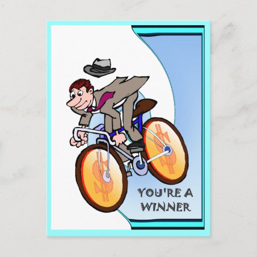 Zakelijke vrienden, je bent een winnaar briefkaart (Voorkant)