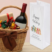 Zakelijke vrolijke feestdagen Bedrijfs Kerstmis Wijn Cadeautas