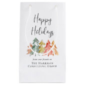 Zakelijke vrolijke feestdagen Kerstmis Klein Cadeauzakje (Voorkant)