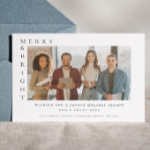 Zakelijke vrolijke & heldere kerst Moderne foto Briefkaart