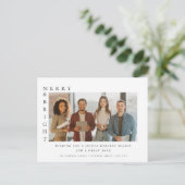 Zakelijke vrolijke & heldere kerst Moderne foto Briefkaart (Staand voorkant)