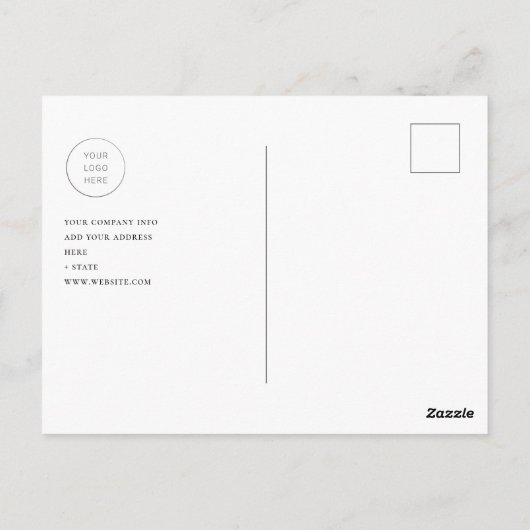 Zakelijke vrolijke & heldere kerst Moderne foto Briefkaart (Achterkant)