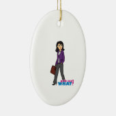 Zakelijke vrouw - Middelgroot Keramisch Ornament (Rechts)