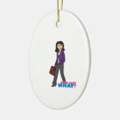Zakelijke vrouw - Middelgroot Keramisch Ornament (Links)