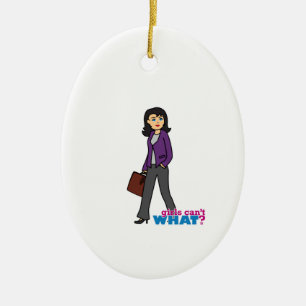 Zakelijke vrouw - Middelgroot Keramisch Ornament