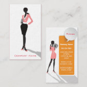 Zakelijke vrouw Premium papier Visitekaartje (Voorkant / Achterkant)