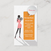 Zakelijke vrouw Premium papier Visitekaartje (Achterkant)