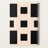 Zakelijke Vrouwen Foto Blush Roze & Zwart Geometri Planner (Achterkant)