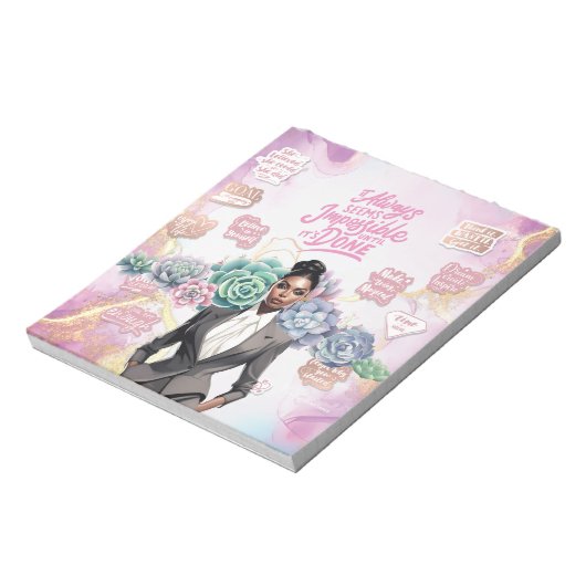 Zakelijke vrouwen succes en empowerment notitieblok (Linkerzijde)